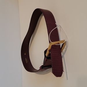 Bottega Veneta Kids Belt red snakeskin needs holes gold hardware